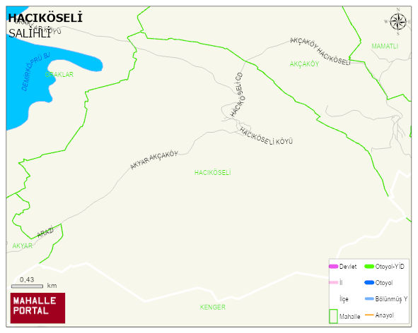 HACIKÖSELİ Mahallesi Haritası | İnteraktif Köy ve Mahalle Sınırları