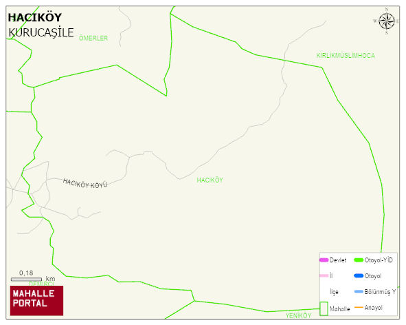 HACIKÖY Köyü Haritası | Detaylı Köy ve Mahalle Görünümü