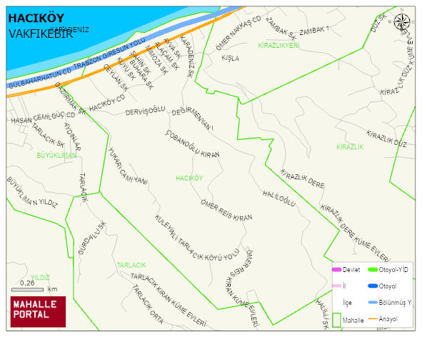 HACIKÖY Mahallesi Haritası | Dağlar, Ovalar ve Akarsu Bilgileri