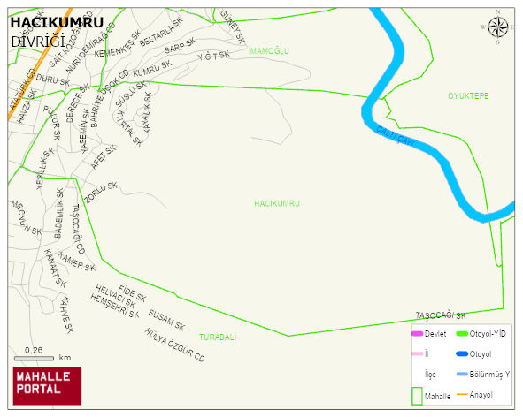 HACIKUMRU Mahallesi Haritası | Coğrafi Yapı ve Detaylı Haritası
