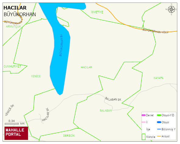 HACILAR Mahallesi Haritası | Güncel Mahalle ve Köy Haritası