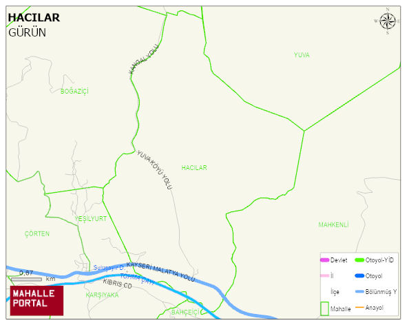 HACILAR Mahallesi Haritası | Detaylı Köy ve Mahalle Görünümü