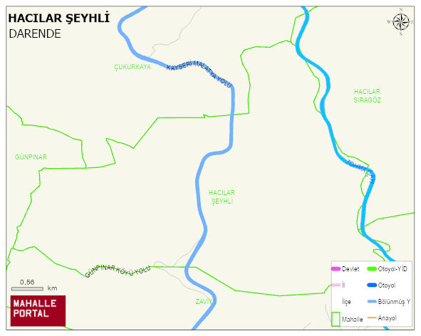 HACILAR ŞEYHLİ Mahallesi Haritası | Coğrafi Yapı ve Detaylı Haritası