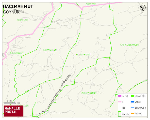 HACIMAHMUT Köyü Haritası | Mahalle ve Köy Sınırı