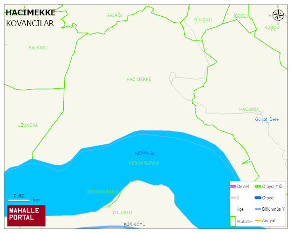 HACIMEKKE Köyü Haritası | Yükselti ve Doğa Özellikleri