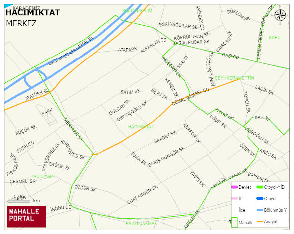 HACIMİKTAT Mahallesi Haritası | Mahalle ve Köy Sınırı