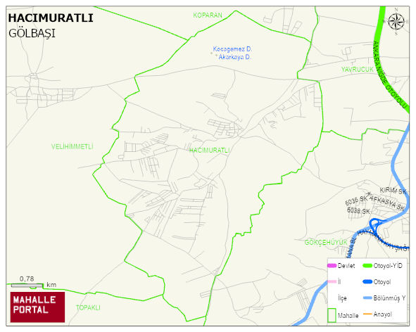 HACIMURATLI Mahallesi Haritası | İnteraktif Köy ve Mahalle Sınırları