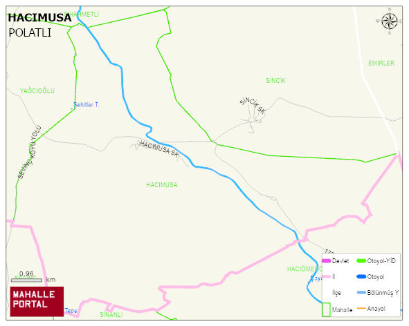 HACIMUSA Mahallesi Haritası | Mahalle ve Köy Sınırı
