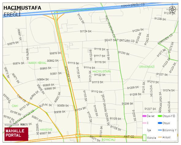 HACIMUSTAFA Mahallesi Haritası | Mahalle ve Köy Sınırı