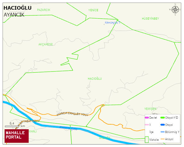 HACIOĞLU Köyü Haritası | Coğrafi Yapı ve Detaylı Haritası