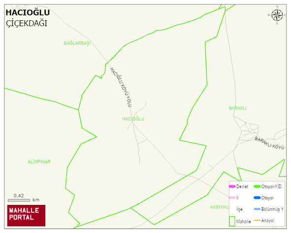 HACIOĞLU Köyü Haritası | İnteraktif Köy ve Mahalle Sınırları