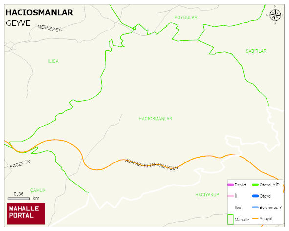 HACIOSMANLAR Mahallesi Haritası | Mahalle Sokak Haritası