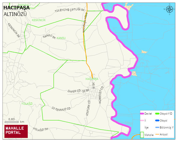 HACIPAŞA Mahallesi Haritası | İnteraktif Köy ve Mahalle Sınırları