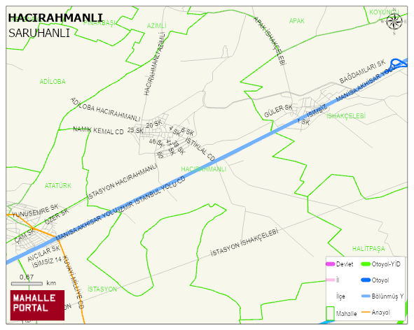 HACIRAHMANLI Mahallesi Haritası | İnteraktif Köy ve Mahalle Sınırları