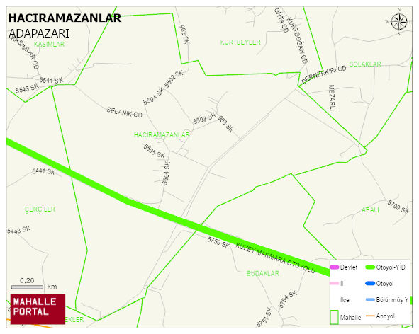 HACIRAMAZANLAR Mahallesi Haritası | Mahalle Sokak Haritası