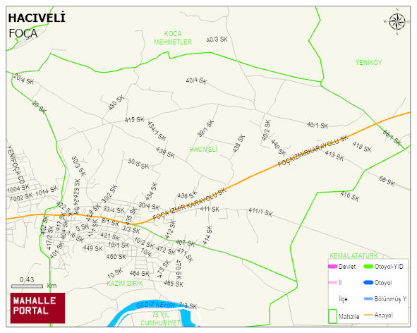 HACIVELİ Mahallesi Haritası | Detaylı Köy ve Mahalle Görünümü