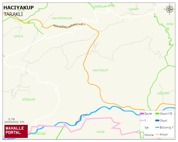 HACIYAKUP Mahallesi Haritası | Yükselti ve Doğa Özellikleri