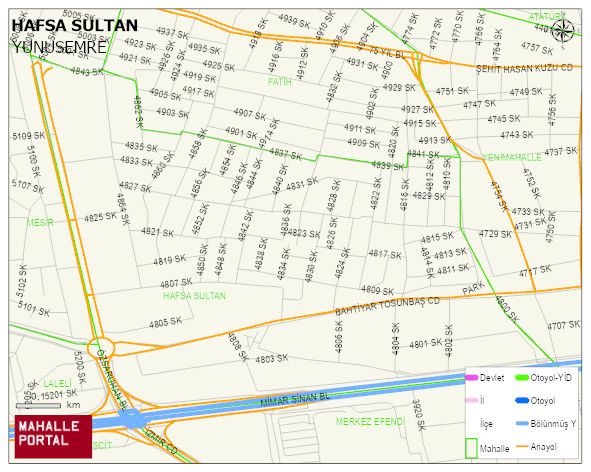 HAFSA SULTAN Mahallesi Haritası | Dağlar, Ovalar ve Akarsu Bilgileri