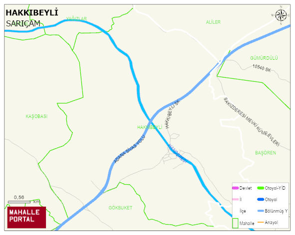 HAKKIBEYLİ Mahallesi Haritası | Mahalle ve Köy Sınırı