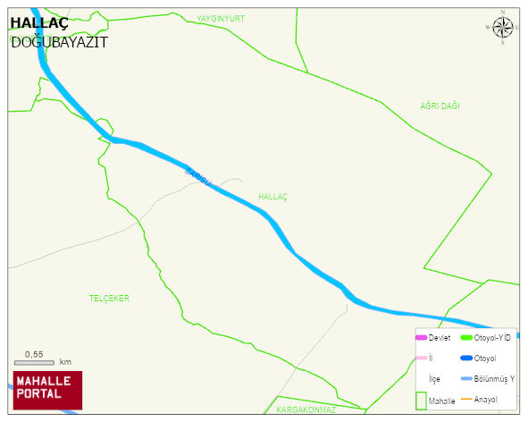 HALAÇ Köyü Haritası | Yükselti ve Doğa Özellikleri