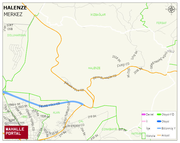HALENZE Mahallesi Haritası | Uydu Görüntüsü ve Harita Detayları