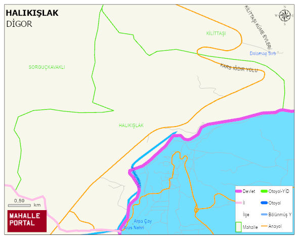 HALIKIŞLAK Köyü Haritası | Mahalle Sokak Haritası