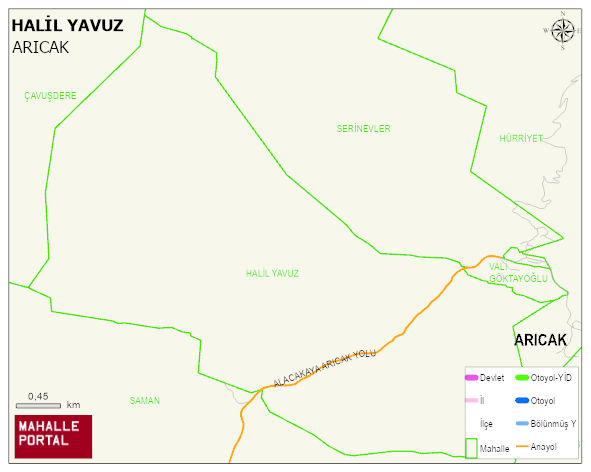 HALİL YAVUZ Mahallesi Haritası | Dağlar, Ovalar ve Akarsu Bilgileri