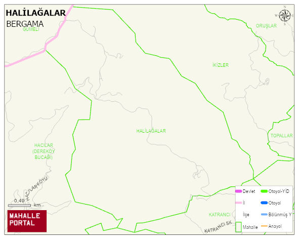HALİLAĞALAR Mahallesi Haritası | İnteraktif Köy ve Mahalle Sınırları