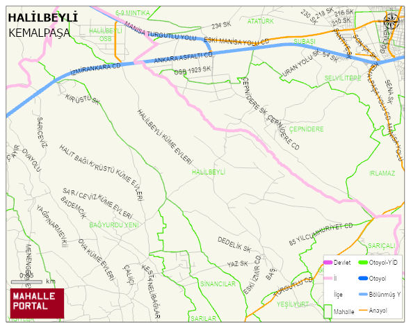 HALİLBEYLİ Mahallesi Haritası | Coğrafi Yapı ve Detaylı Haritası