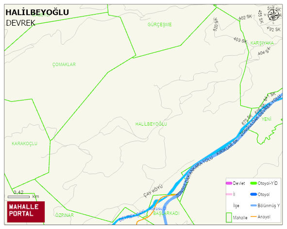 HALİLBEYOĞLU Köyü Haritası | İnteraktif Köy ve Mahalle Sınırları