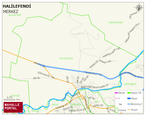HALİLEFENDİ Mahallesi Haritası | Güncel Mahalle ve Köy Haritası