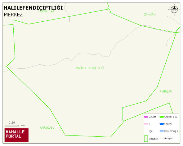 HALİLEFENDİÇİFTLİĞİ Köyü Haritası | Detaylı Köy ve Mahalle Görünümü