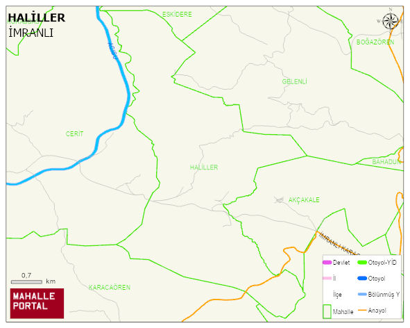 HALİLLER Köyü Haritası | İnteraktif Köy ve Mahalle Sınırları