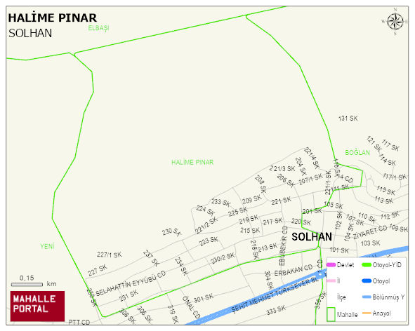 HALİME PINAR Mahallesi Haritası | İnteraktif Köy ve Mahalle Sınırları