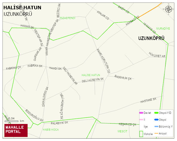 HALİSE HATUN Mahallesi Haritası | Mahalle Sokak Haritası