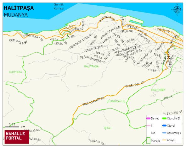 HALİTPAŞA Mahallesi Haritası | Dağlar, Ovalar ve Akarsu Bilgileri