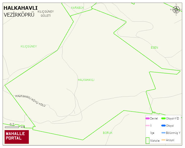 HALKAHAVLI Mahallesi Haritası | İnteraktif Köy ve Mahalle Sınırları