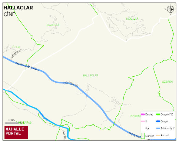 HALLAÇLAR Mahallesi Haritası | İnteraktif Köy ve Mahalle Sınırları