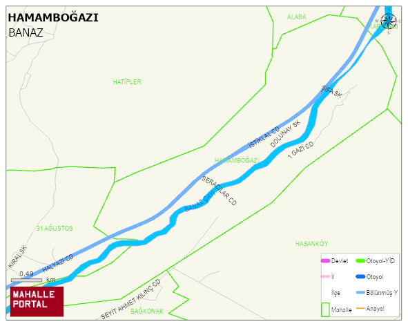 HAMAMBOĞAZI Mahallesi Haritası | Uydu Görüntüsü ve Harita Detayları