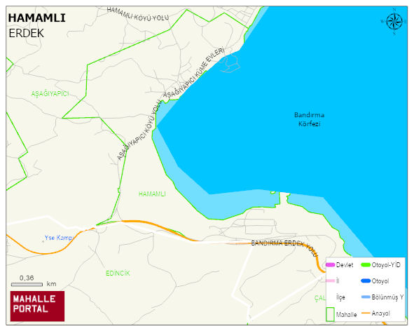HAMAMLI Mahallesi Haritası | Detaylı Köy ve Mahalle Görünümü