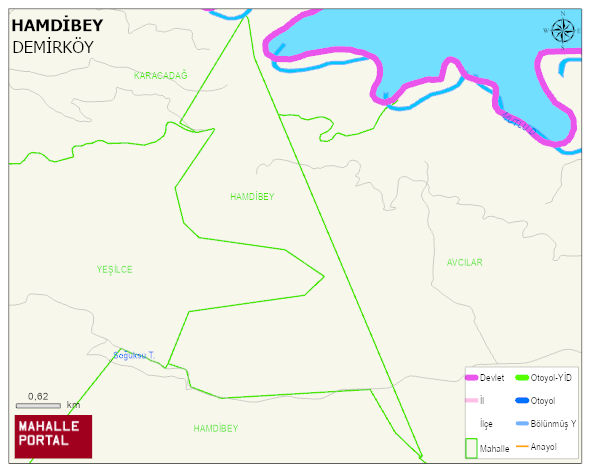 HAMDİBEY Köyü Haritası | Sayısal Bölge Görünümü