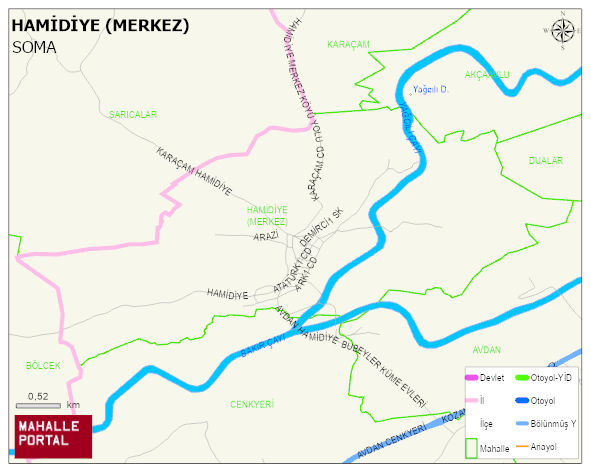 HAMİDİYE (MERKEZ) Mahallesi Haritası | Detaylı Köy ve Mahalle Görünümü