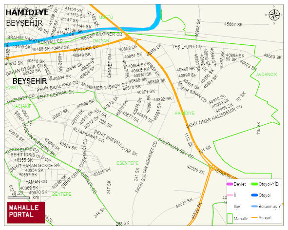 HAMİDİYE Mahallesi Haritası | Detaylı Köy ve Mahalle Görünümü