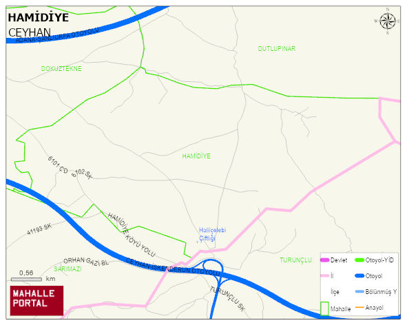 HAMİDİYE Mahallesi Haritası | Coğrafi Yapı ve Detaylı Haritası