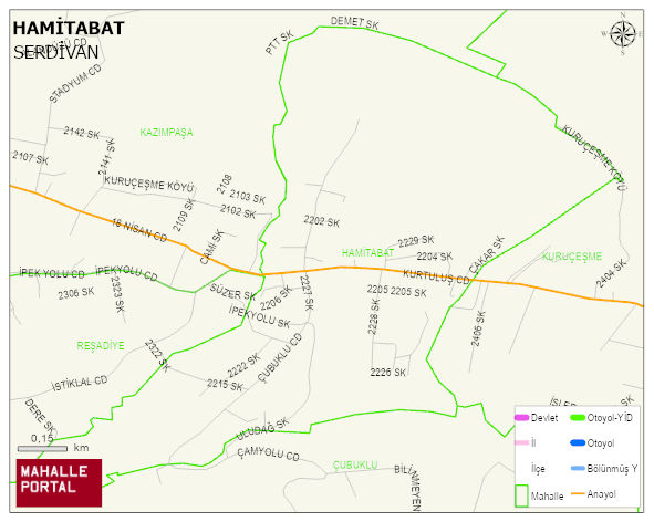 HAMİTABAT Mahallesi Haritası | İnteraktif Köy ve Mahalle Sınırları