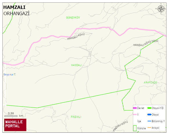 HAMZALI Mahallesi Haritası | Coğrafi Yapı ve Detaylı Haritası