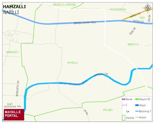 HAMZALLI Mahallesi Haritası | Coğrafi Yapı ve Detaylı Haritası