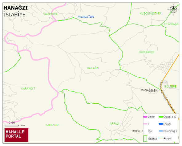 HANAĞZI Mahallesi Haritası | Sayısal Bölge Görünümü