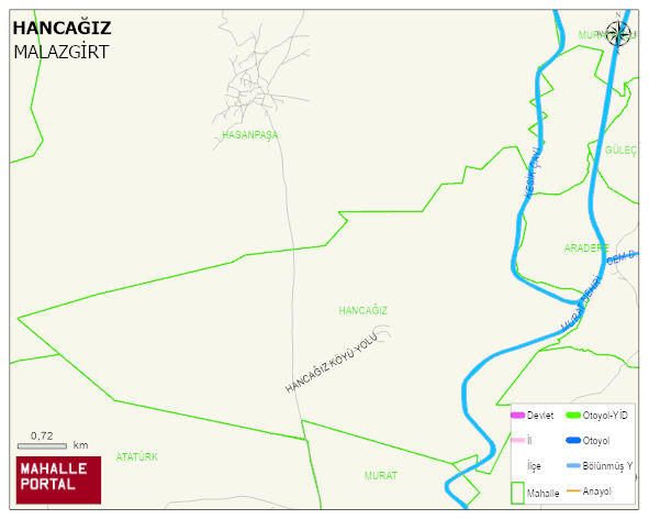 HANCAĞIZ Köyü Haritası | Güncel Mahalle ve Köy Haritası