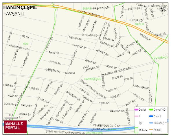 HANIMÇEŞME Mahallesi Haritası | İnteraktif Köy ve Mahalle Sınırları
